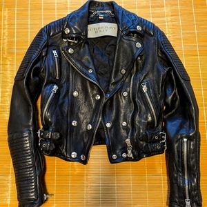 Burberry Brit Quilted Leather Jacket US sz6 Black
